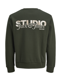 Jack & Jones Kids' Yuki Cotton Rich Logo Print Jumper, Duffel Bag - view 2, Duffel Bag