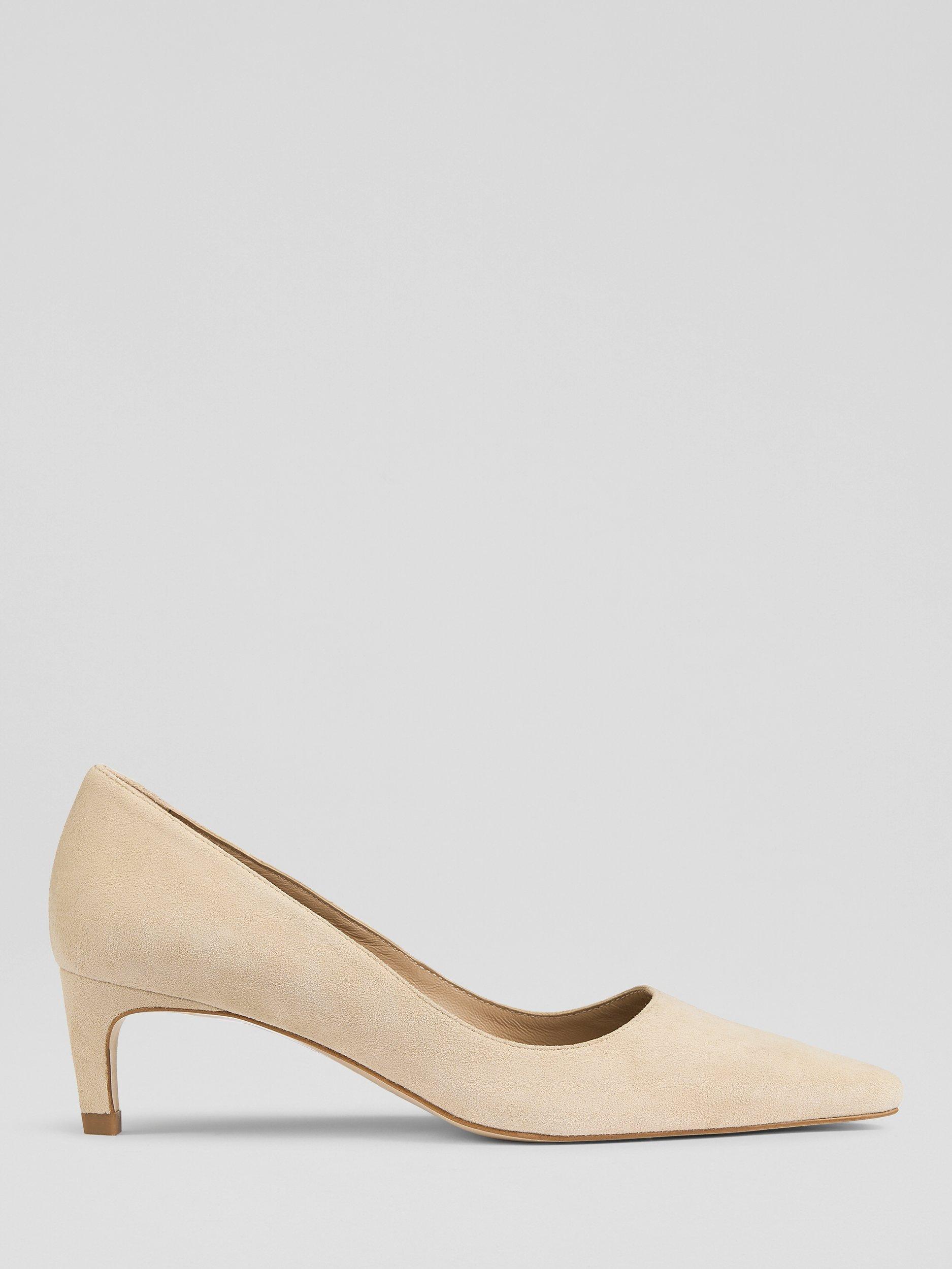 Product image 1 of 3, which shows L.K.Bennett Ava Suede Kitten Heel Court Shoes, Trench, 2
