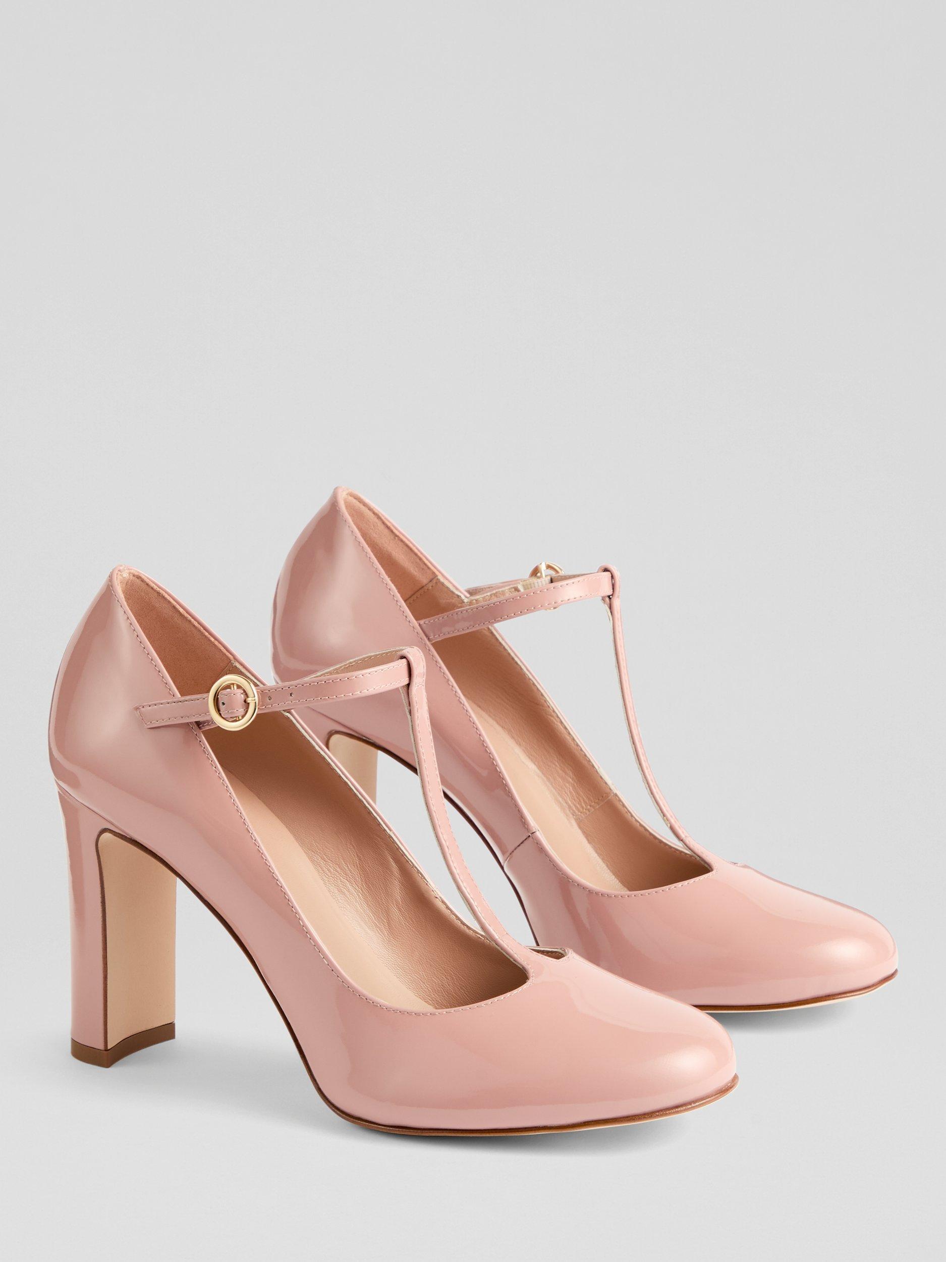 Product image 1 of 2, which shows L.K.Bennett Annalise T-Bar Patent Leather Court Shoes, Dusk, 2