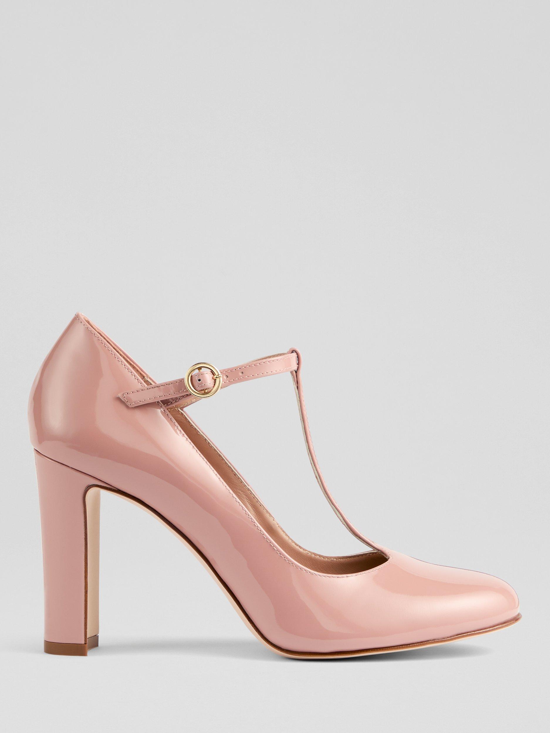 Product image 2 of 2, which shows L.K.Bennett Annalise T-Bar Patent Leather Court Shoes, Dusk, 2
