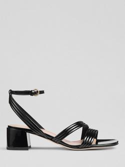 L.K.Bennett Etta Block Heel Strappy Sandals, Black