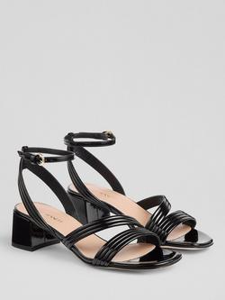 L.K.Bennett Etta Block Heel Strappy Sandals - view 2, Black
