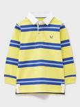 Crew Clothing Kids' Cotton Long Sleeved Striped Rugby Shirt, Multi