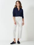 Crew Clothing Textured Collar Top, Navy, Navy