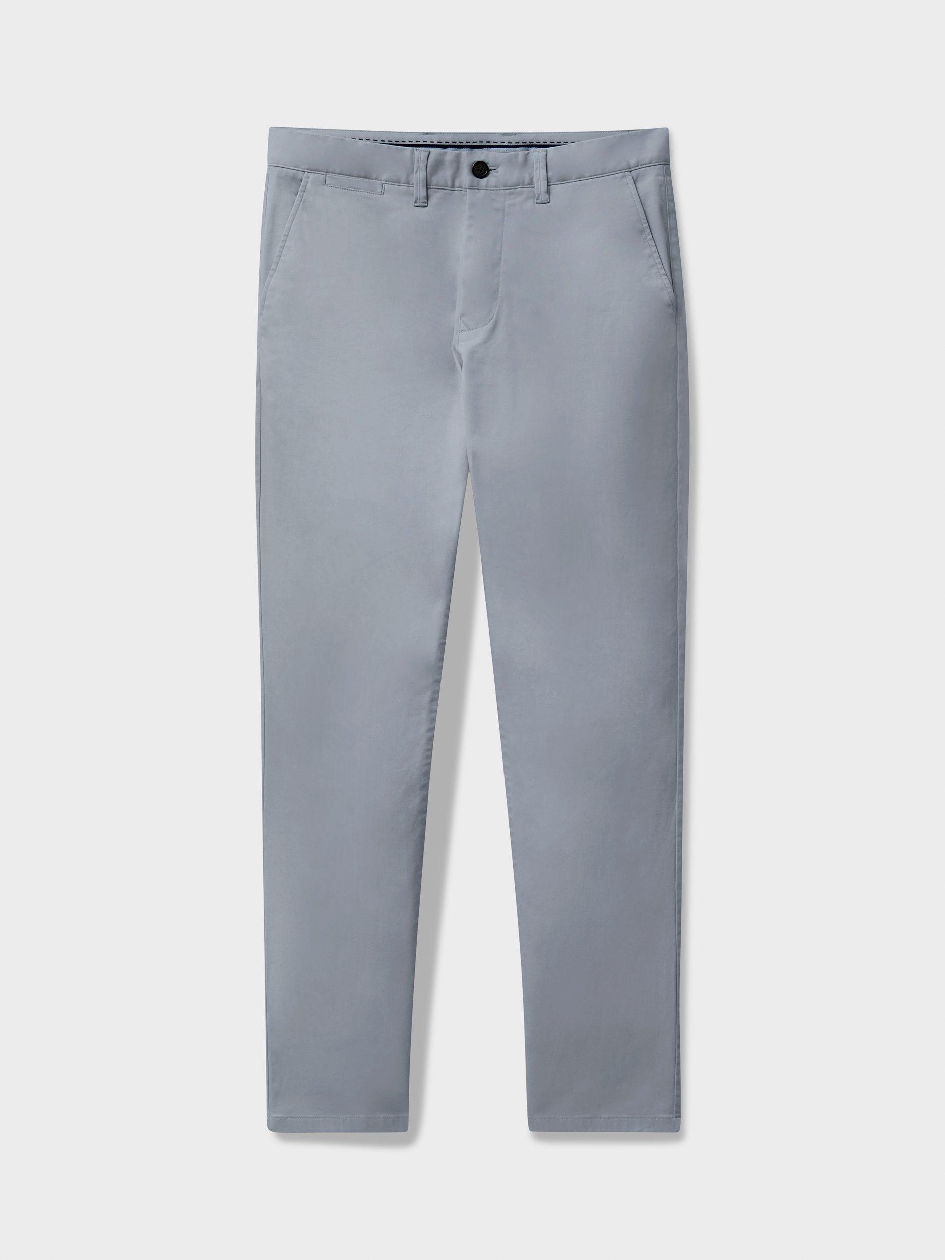 Product image 5 of 5, which shows Crew Clothing Cotton Blend Straight Fit Chinos, Light Grey, 32R