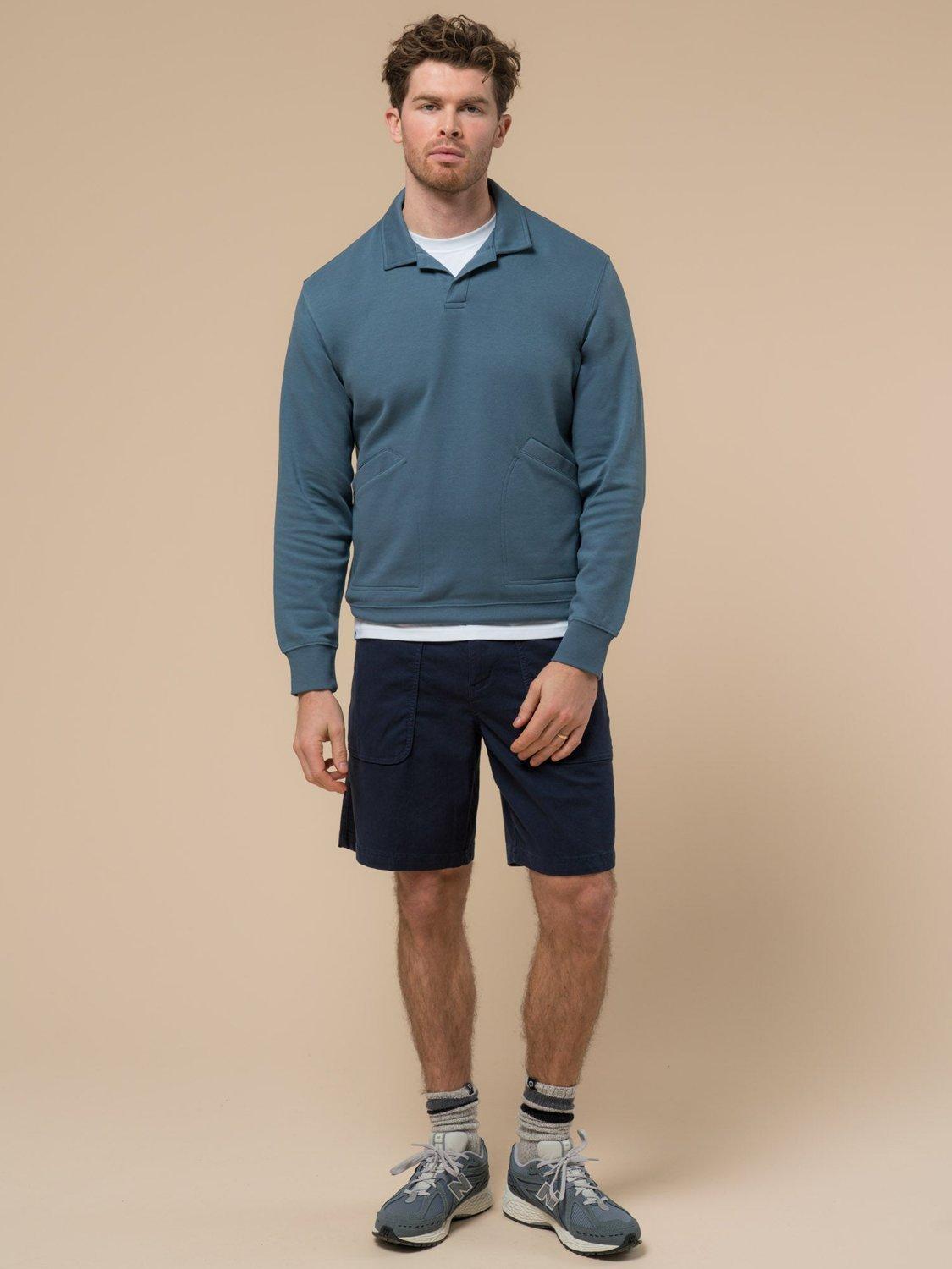 Product image 3 of 11, which shows Penfield Cahoon Cotton Blend Rugby Shirt, Blue Fusion, S