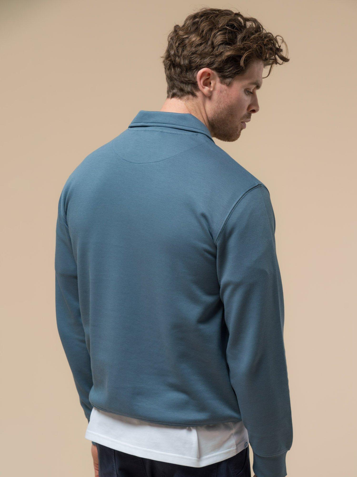 Product image 4 of 11, which shows Penfield Cahoon Cotton Blend Rugby Shirt, Blue Fusion, S