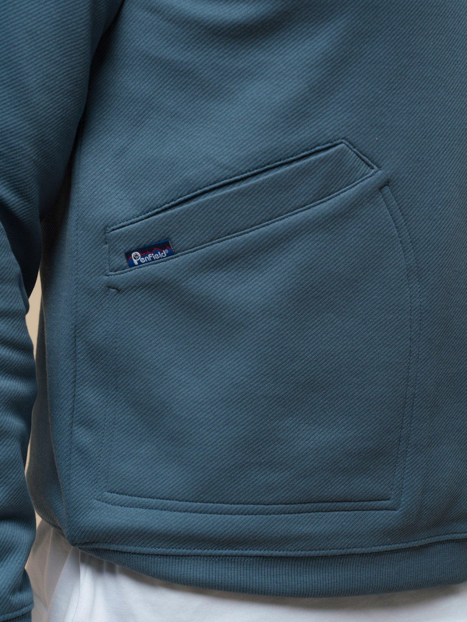 Product image 5 of 11, which shows Penfield Cahoon Cotton Blend Rugby Shirt, Blue Fusion, S