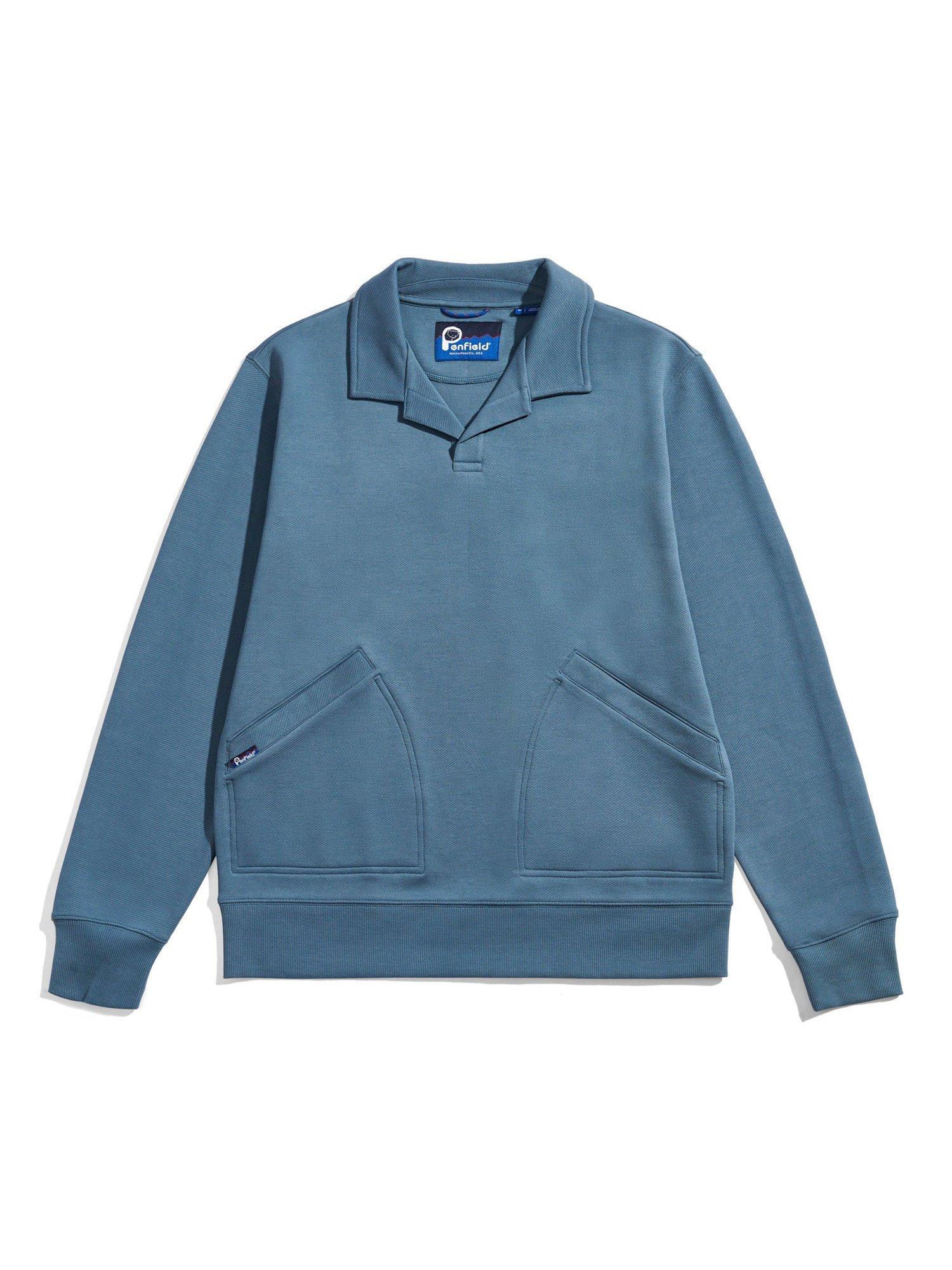 Product image 6 of 11, which shows Penfield Cahoon Cotton Blend Rugby Shirt, Blue Fusion, S