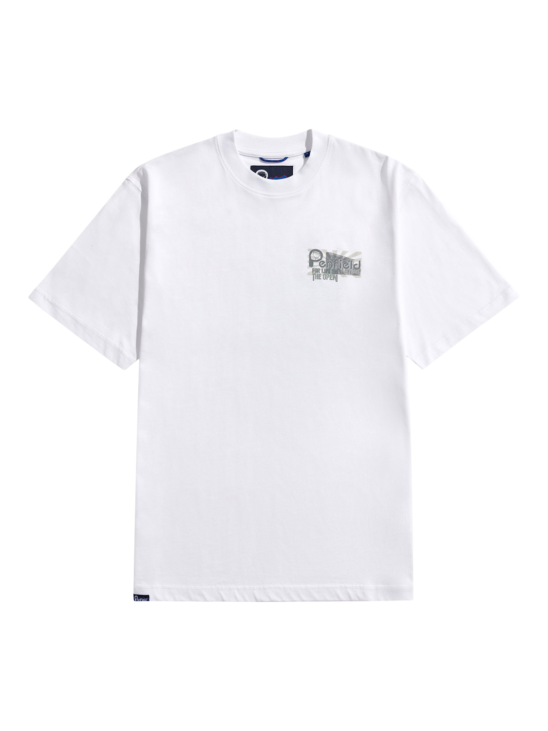 Product image 1 of 5, which shows Penfield 50th Anniversary Photo Print T-Shirt, Bright White, S