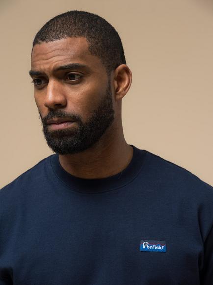 Penfield Fishing Bear Cotton T-Shirt - view 2, Navy Blazer
