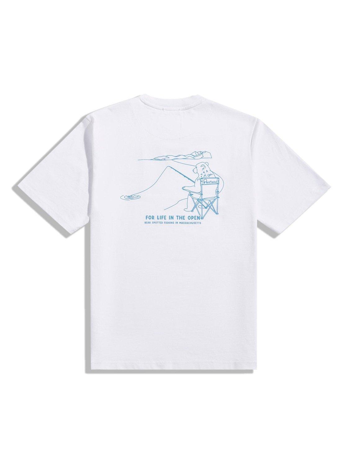 Product image 8 of 10, which shows Penfield Bear Fishing Graphic T-Shirt, Bright White, S