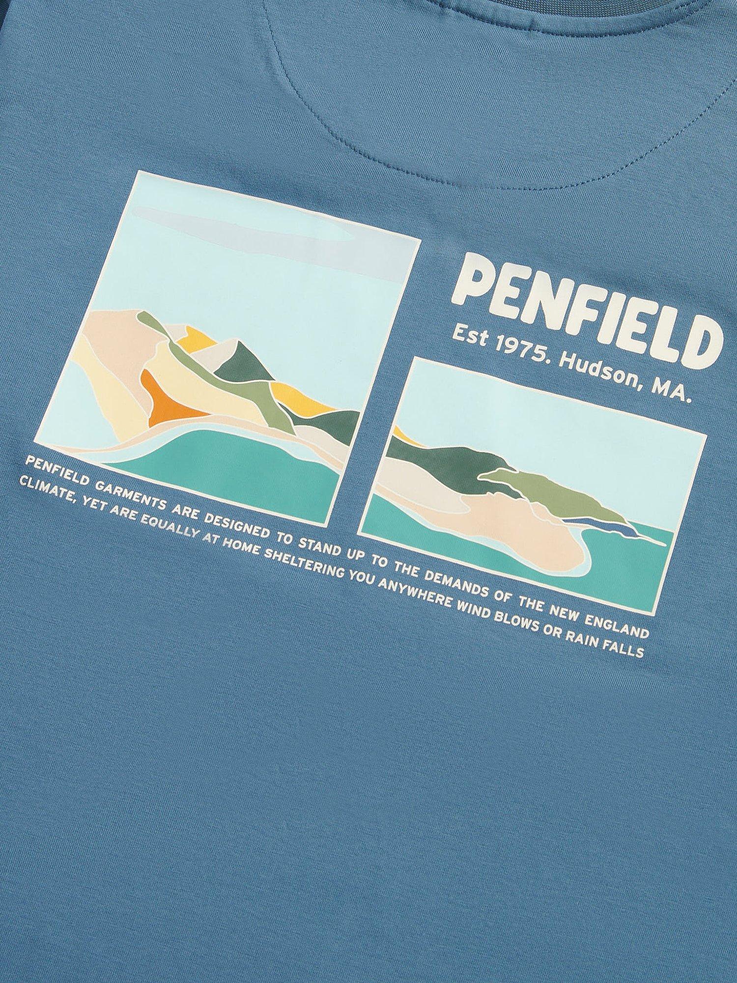 Product image 11 of 11, which shows Penfield Block Landscape Graphic Cotton T-Shirt , Blue Fusion, S