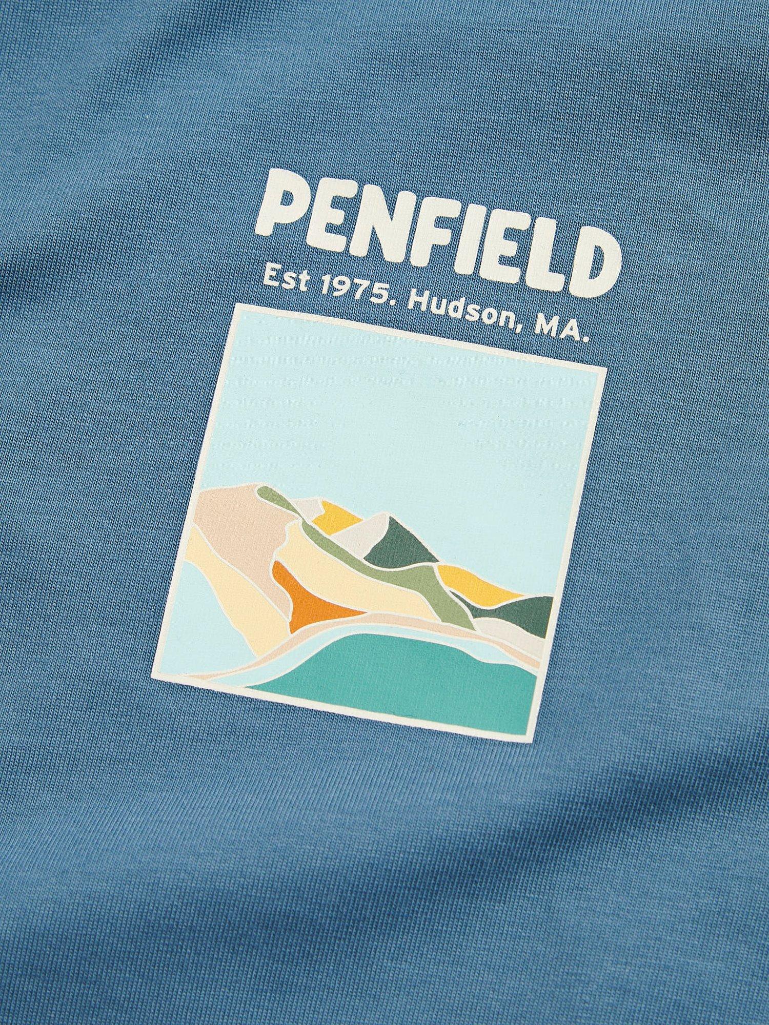 Product image 9 of 11, which shows Penfield Block Landscape Graphic Cotton T-Shirt , Blue Fusion, S