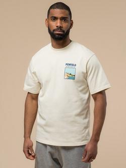 Penfield Block Landscape Graphic Cotton T-Shirt, Vanilla Ice
