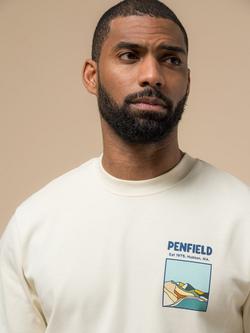 Penfield Block Landscape Graphic Cotton T-Shirt - view 2, Vanilla Ice