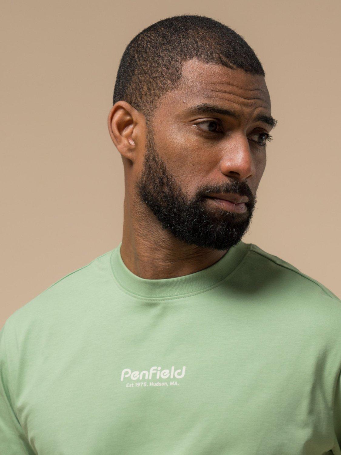 Product image 2 of 10, which shows Penfield Pocket Circle Landscape Graphic Cotton T-Shirt, Mistletoe, S