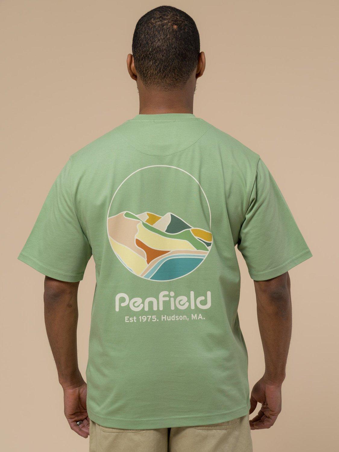 Product image 5 of 10, which shows Penfield Pocket Circle Landscape Graphic Cotton T-Shirt, Mistletoe, S