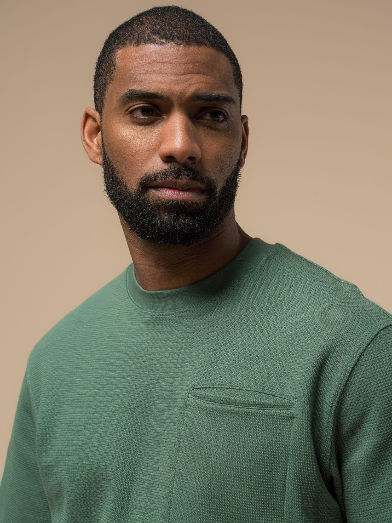 Product image 2 of 5, which shows Circle Landscape Graphic Cotton T-Shirt, Dark Forest, S