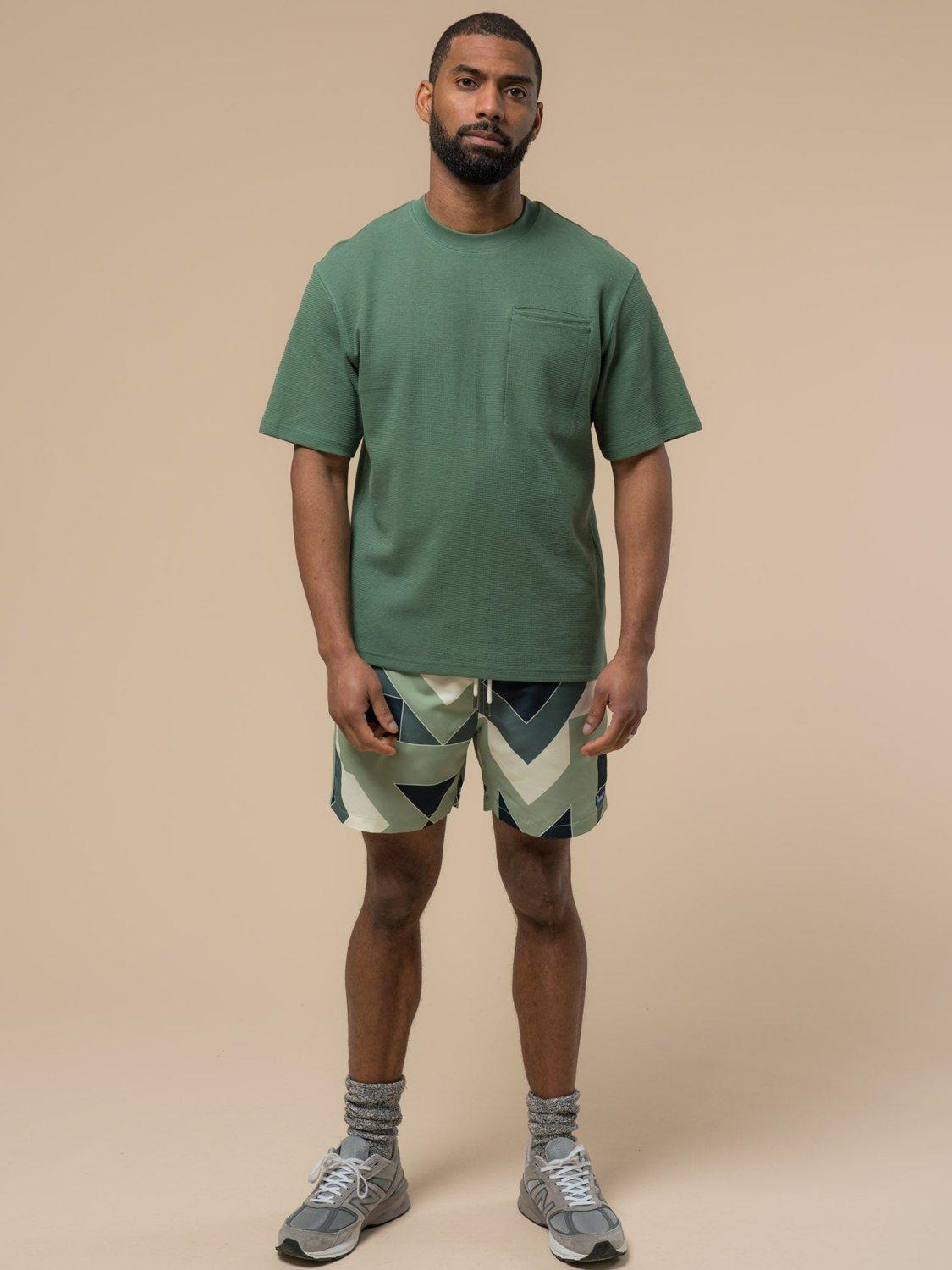 Product image 3 of 5, which shows Circle Landscape Graphic Cotton T-Shirt, Dark Forest, S