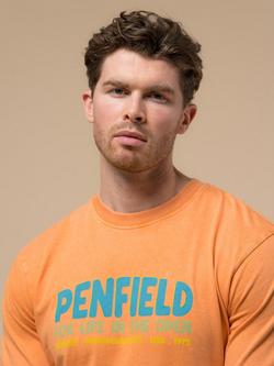 Penfield Cotton Retro Print T-Shirt, Golden Ochre - view 2, Golden Ochre