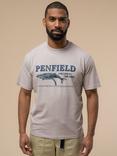 Penfield Cotton Retro Whale Print T-Shirt, Cloud Grey