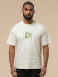 Penfield Cotton Contrast Stripe Bear Graphic T-Shirt, Vanilla Ice