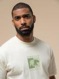 Penfield Cotton Contrast Stripe Bear Graphic T-Shirt, Vanilla Ice