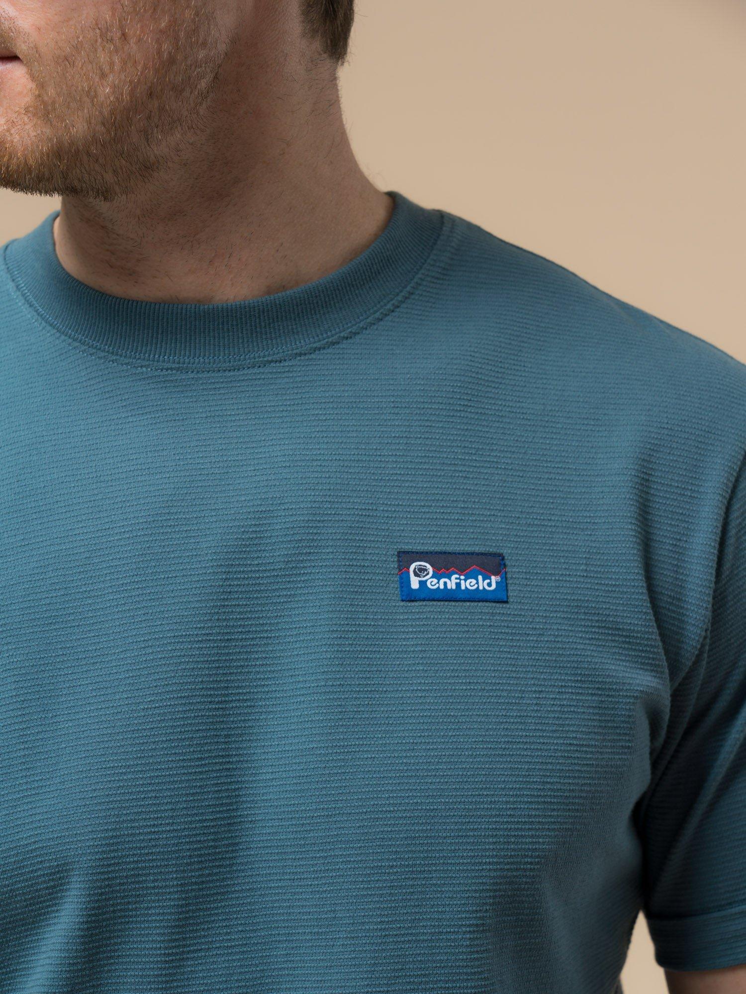 Product image 5 of 5, which shows Penfield Cotton Textured T-Shirt, Blue Fusion, S