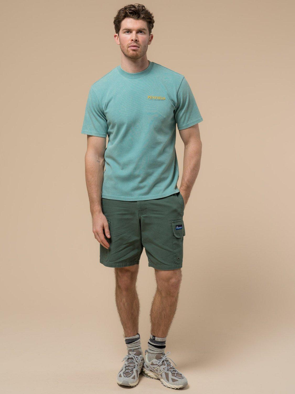 Product image 3 of 11, which shows Penfield Whale Scene Graphic T-Shirt, Dusty Turquoise, S