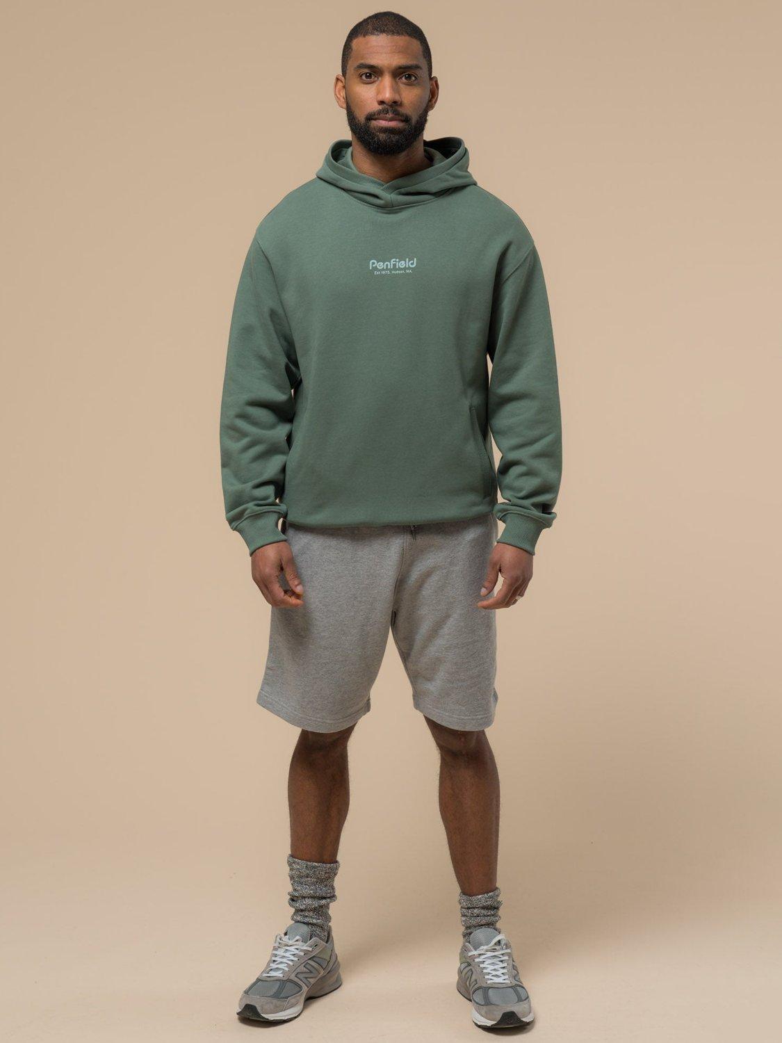 Product image 3 of 10, which shows Penfield Circle Landscape Cotton Hoodie, Dark Forest, S