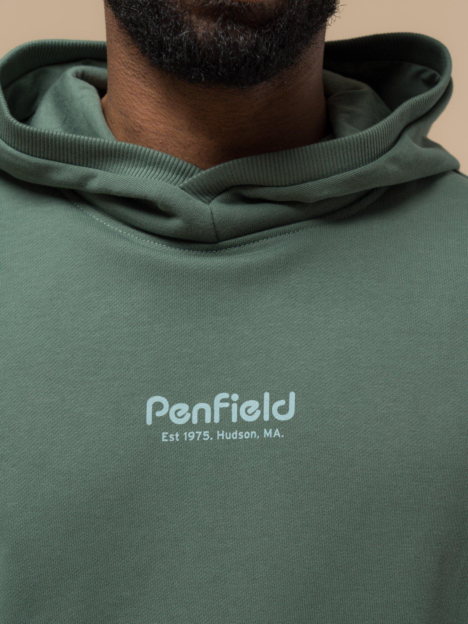 Product image 5 of 10, which shows Penfield Circle Landscape Cotton Hoodie, Dark Forest, S