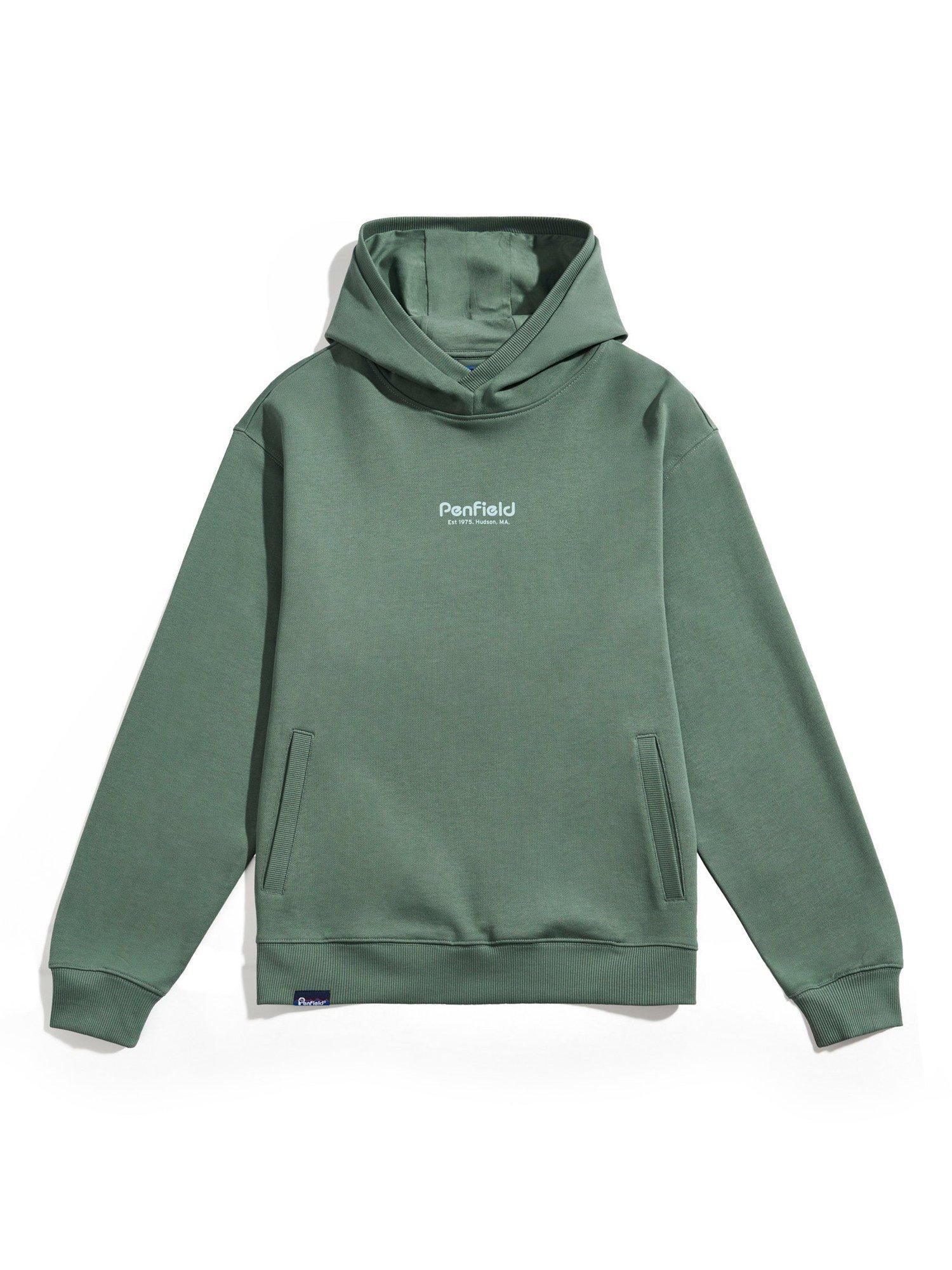 Product image 8 of 10, which shows Penfield Circle Landscape Cotton Hoodie, Dark Forest, S