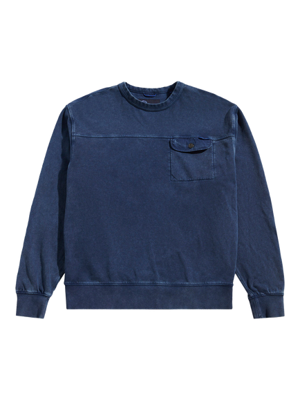 Penfield Newchester Panelled Crew Sweatshirt, Navy, Navy