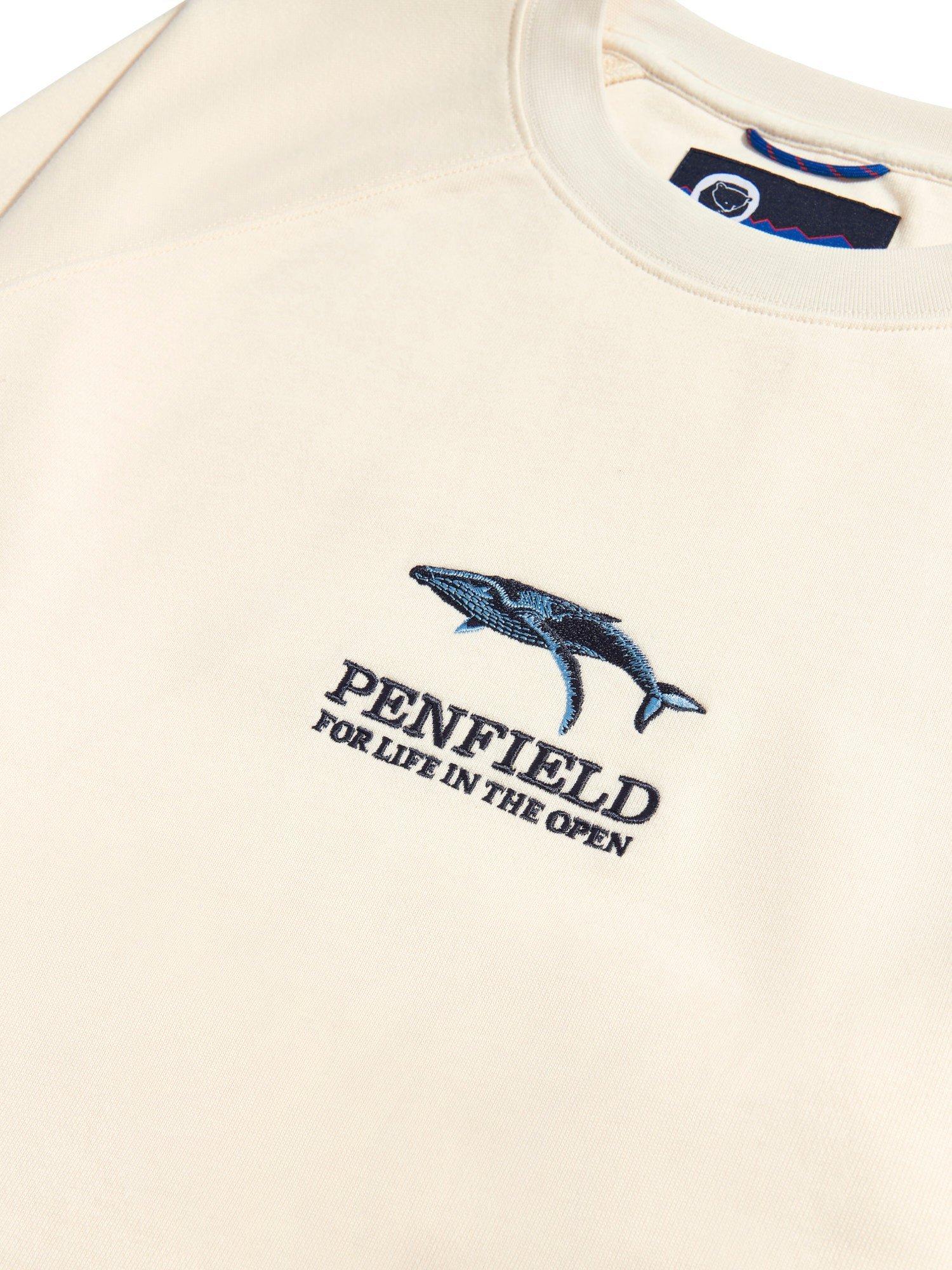 Product image 8 of 8, which shows Penfield Embroidered Whale Cotton Jumper, Vanilla Ice, S