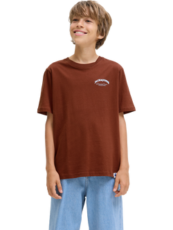 Jack & Jones Kids' Cotton Short Sleeved Graphic T-Shirt, Burnt Henna - view 2, Burnt Henna