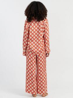 Chinti & Parker X Laura Whitmore Paradise Print Wide Leg Trousers - view 2, Terracotta