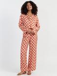 Chinti & Parker X Laura Whitmore Paradise Print Shirt, Terracotta