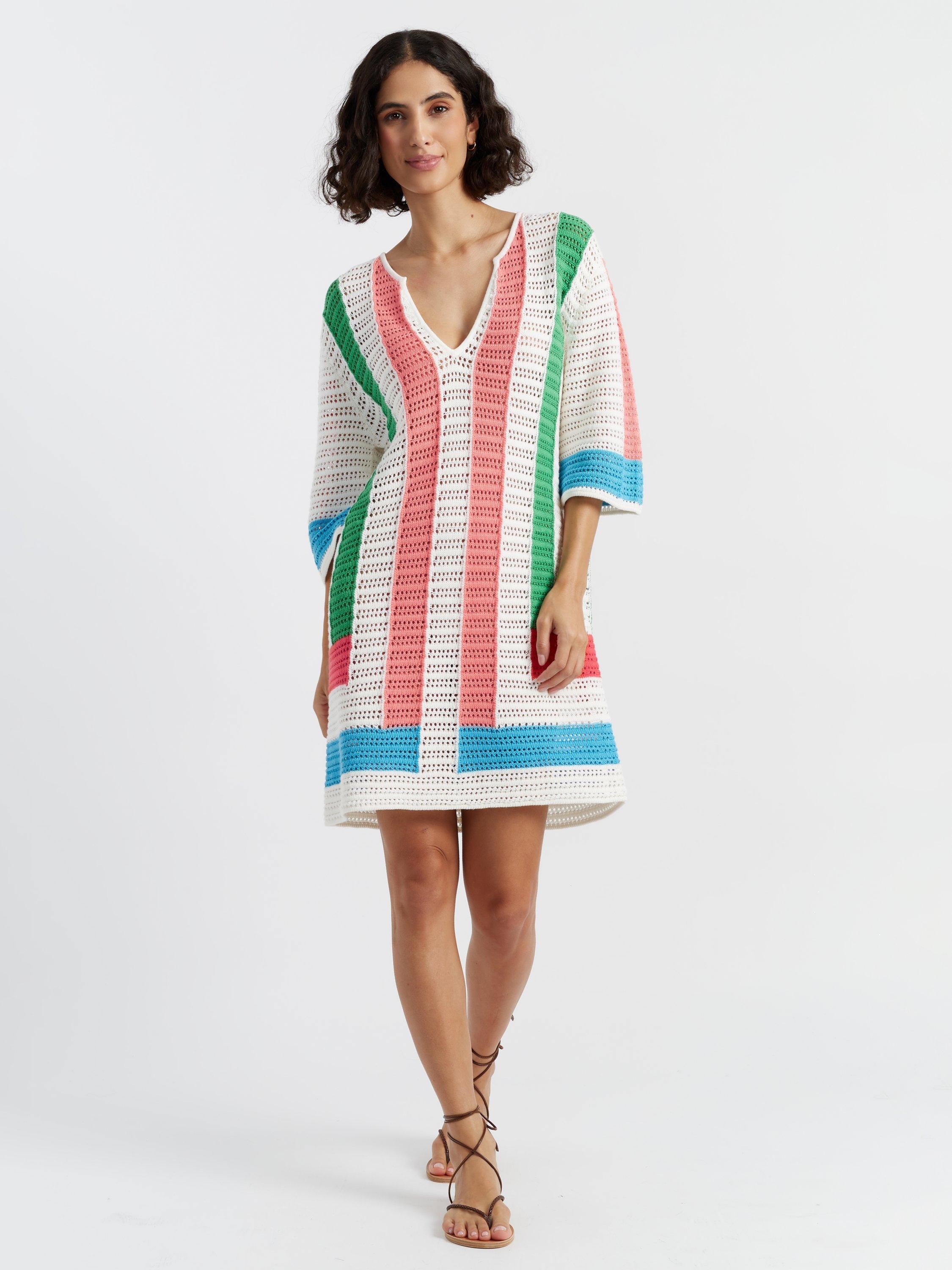 Chinti & Parker Capri Beach Dress, Cream/Multi