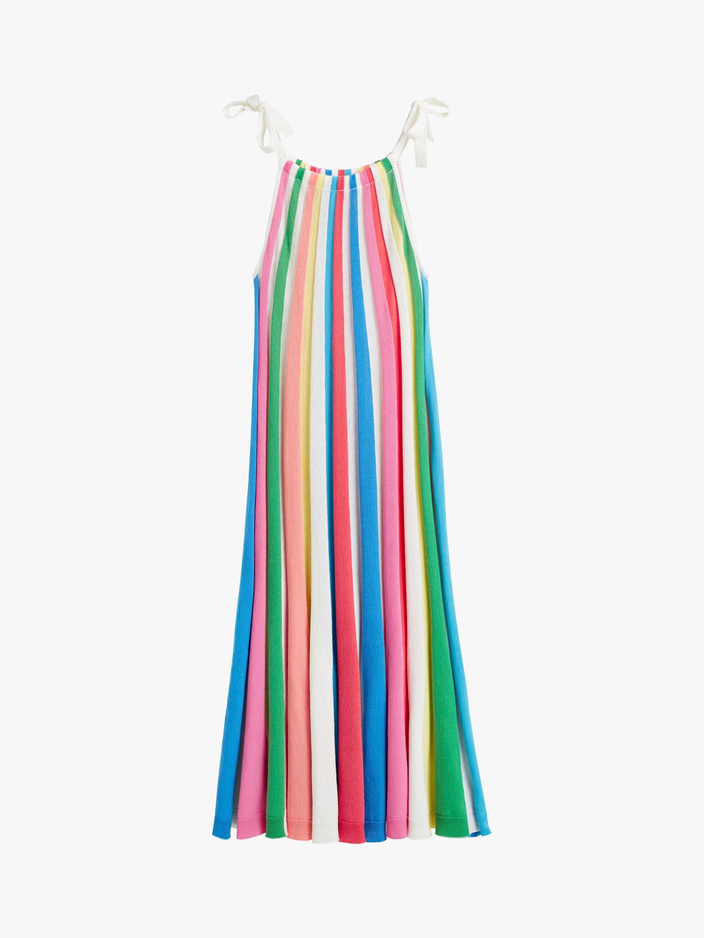 Product image 4 of 5, which shows Chinti & Parker Rainbow Swing Dress, Cream/Multi, XS
