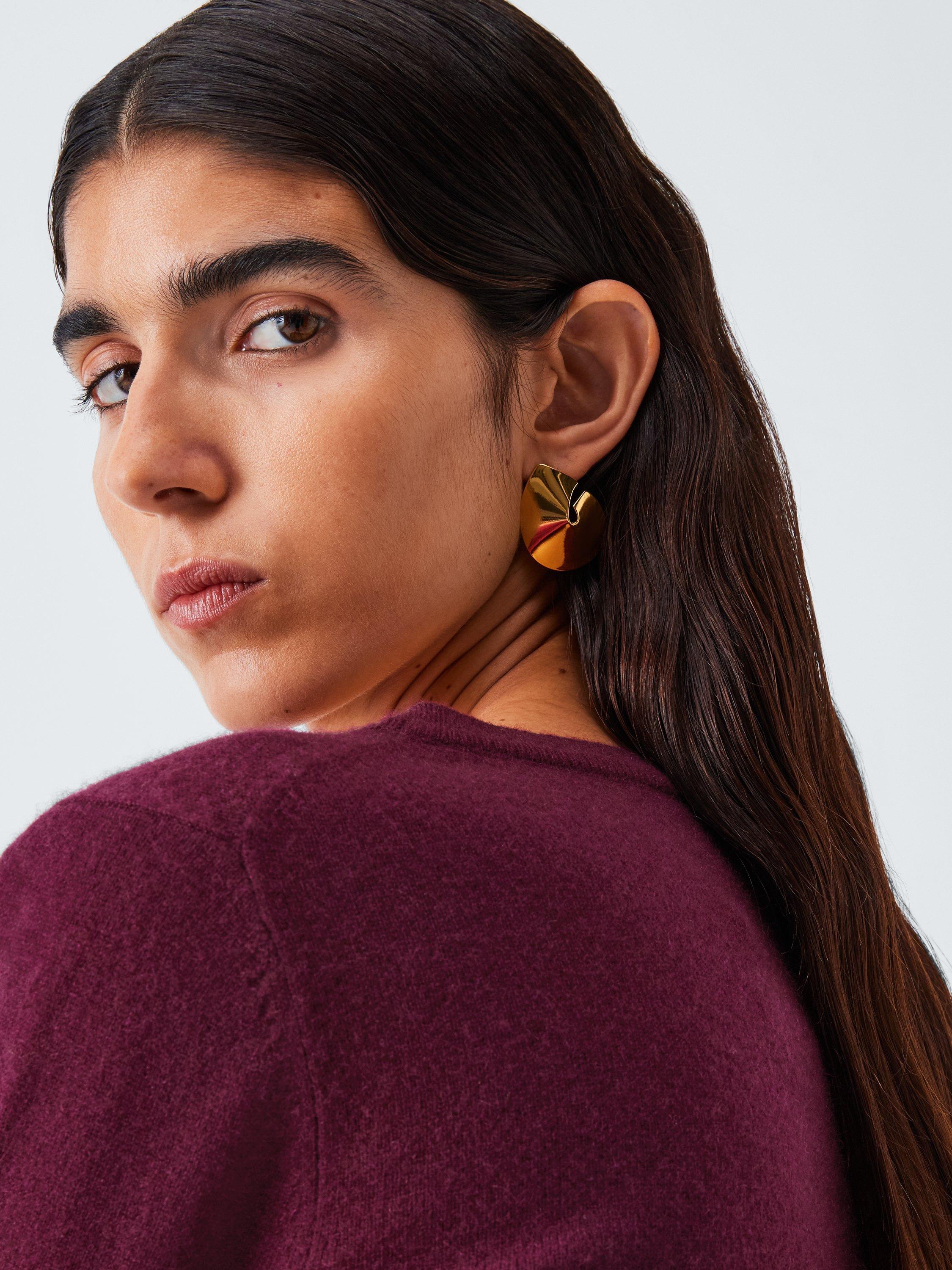Product image 5 of 6, which shows John Lewis V-Neck Cashmere Jumper, Burgundy, 8