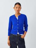 John Lewis Cashmere Crew Neck Cardigan, Cobalt Blue
