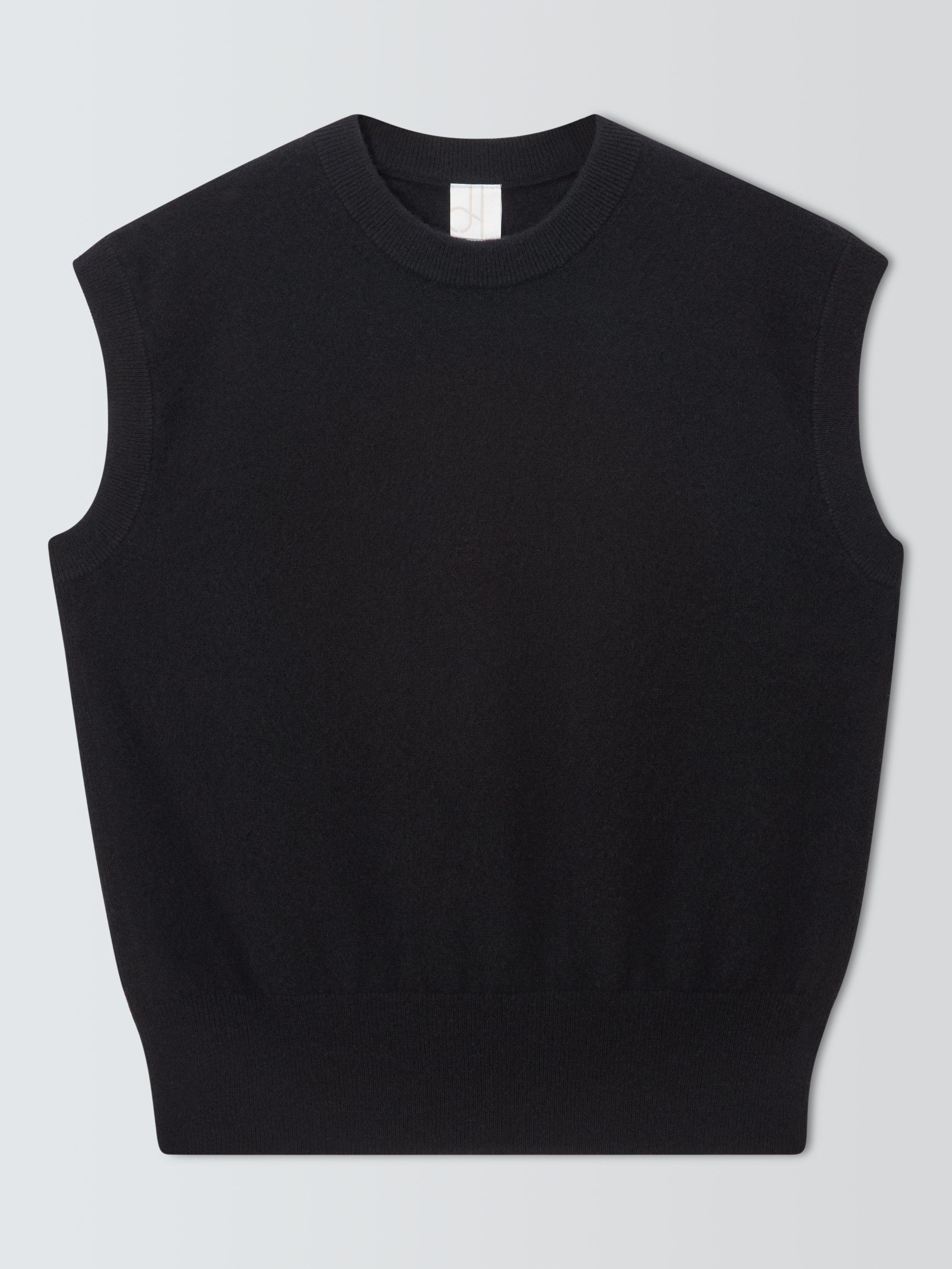 Product image 5 of 7, which shows John Lewis Cashmere Sleeveless Knit Vest, Black, M