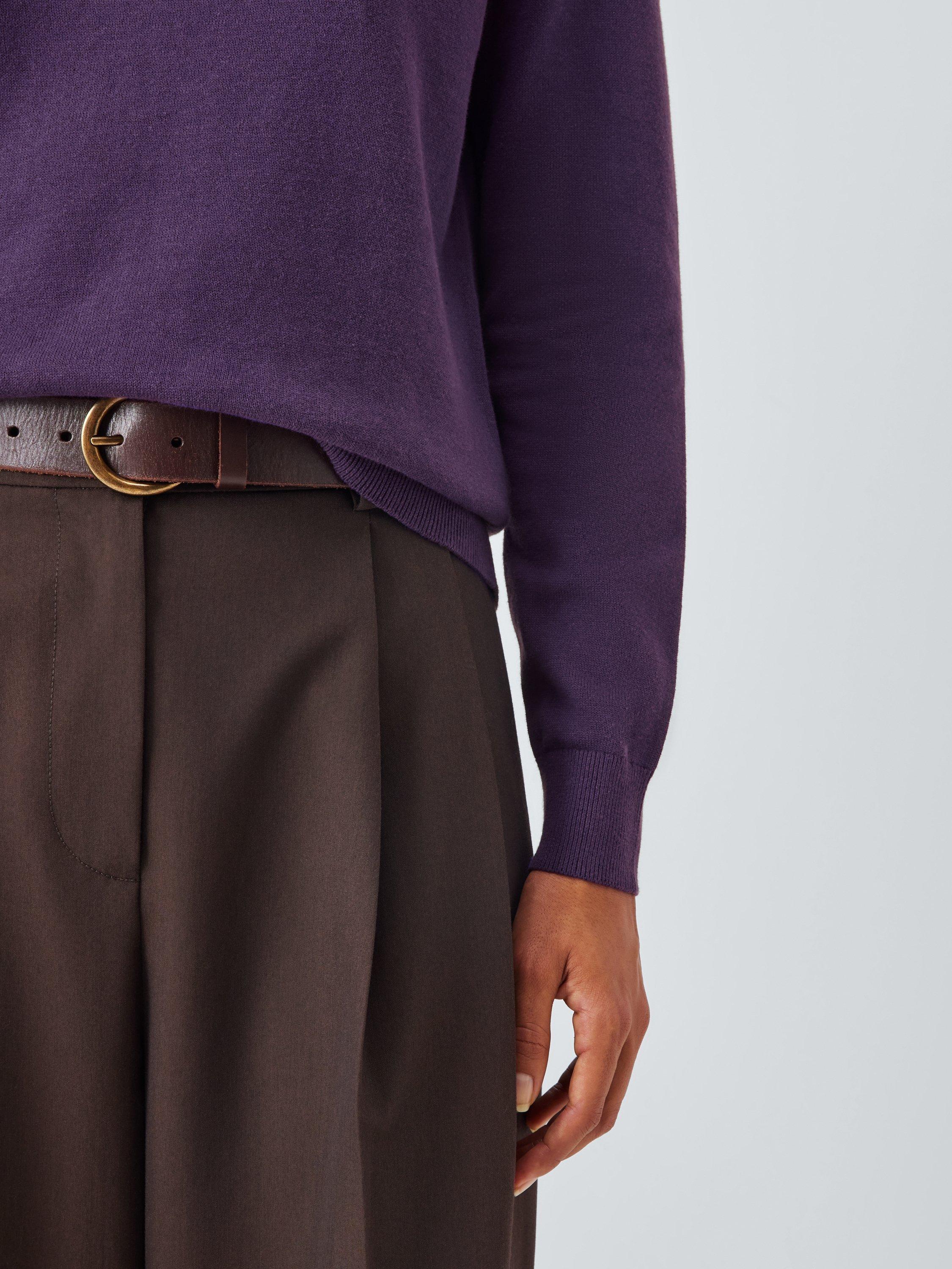 Product image 6 of 6, which shows John Lewis Cotton Crew Neck Jumper, Grape, 8