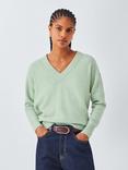 John Lewis Soft Cotton & Wool Blend V-Neck Jumper