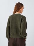 John Lewis Soft Cotton Wool Blend Cardigan, Khaki