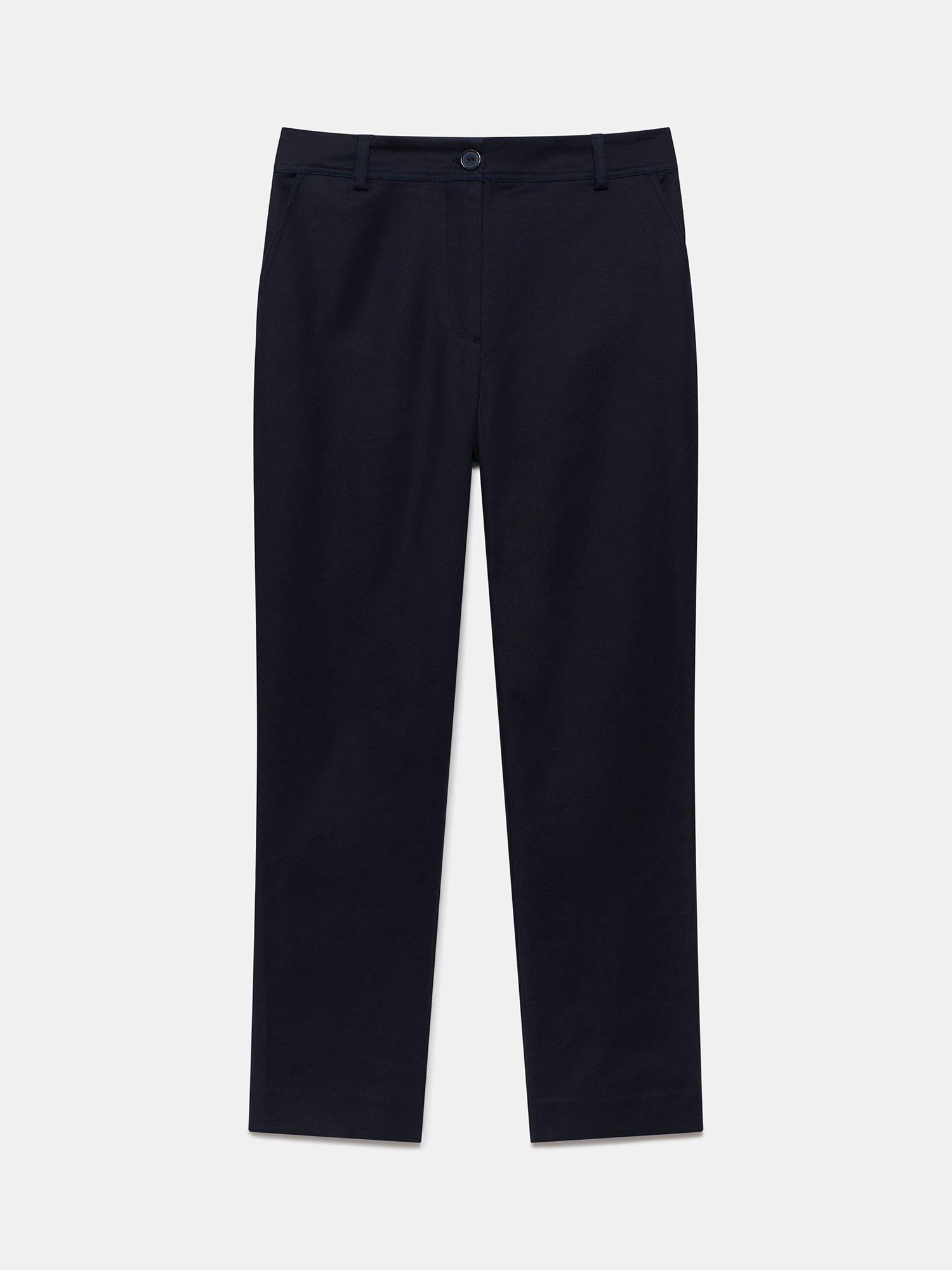 Product image 6 of 7, which shows Mint Velvet Cropped Tapered Trousers, Navy, 8R