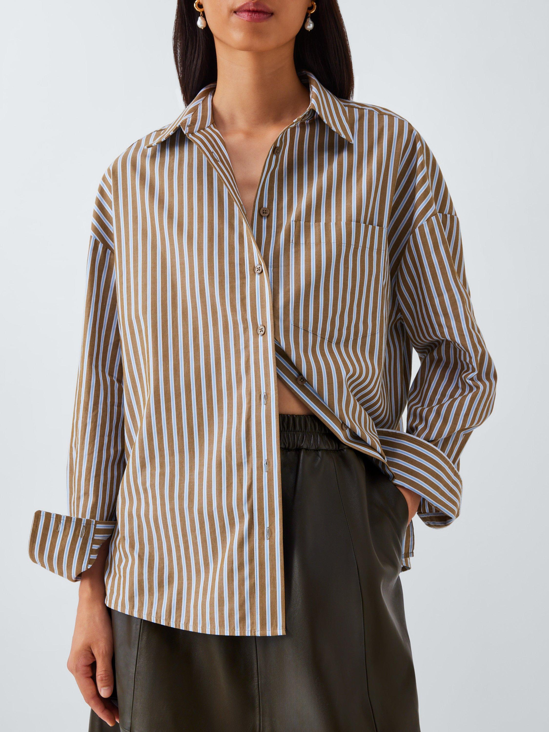 Product image 6 of 7, which shows John Lewis Leather Midi Skirt, Olive, 12