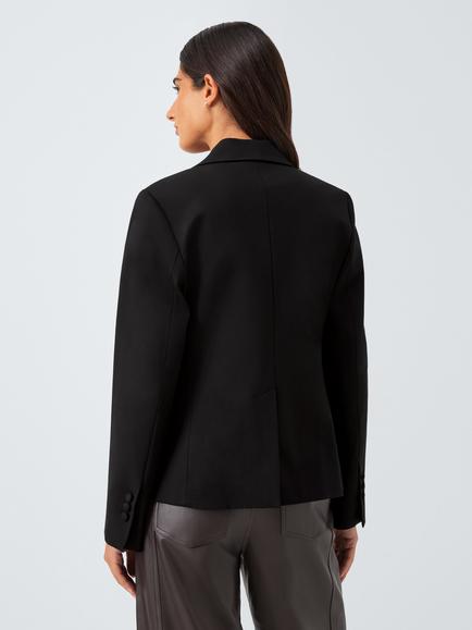 John Lewis Single Breasted Ponte Jacket, Black - view 2, Black