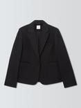 John Lewis Single Breasted Ponte Jacket, Black